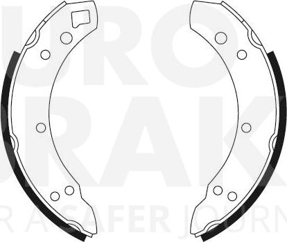 Eurobrake 58492799037 - Комплект гальм, барабанний механізм autocars.com.ua