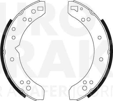 Eurobrake 58492799040 - Комплект тормозных колодок, барабанные autodnr.net