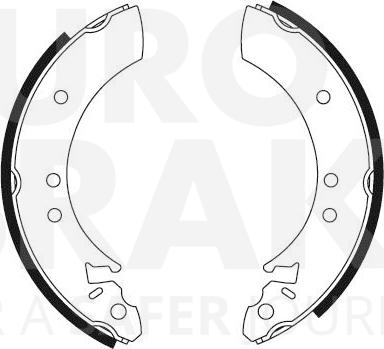 Eurobrake 58492799041 - Комплект гальм, барабанний механізм autocars.com.ua