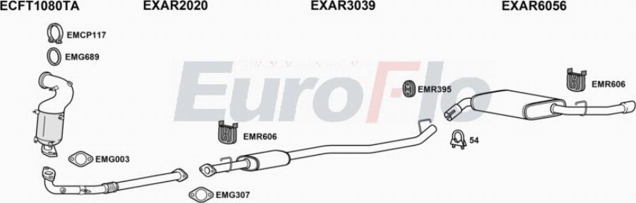 EuroFlo ARGIU14 1003 - Система випуску ОГ autocars.com.ua