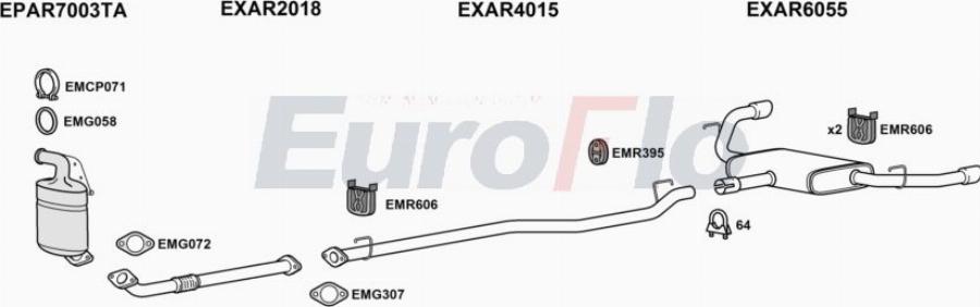 EuroFlo ARGIU20D 1001 - Система випуску ОГ autocars.com.ua