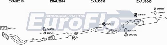 EuroFlo AU10018 2001B - Система випуску ОГ autocars.com.ua