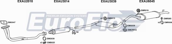 EuroFlo AU10021 2004D - Система випуску ОГ autocars.com.ua