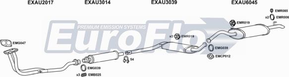 EuroFlo AU10020 2001A - Система випуску ОГ autocars.com.ua