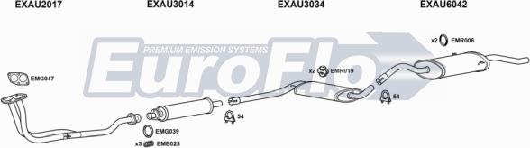 EuroFlo AU10021 2004A - Система випуску ОГ autocars.com.ua