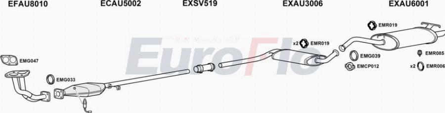 EuroFlo AU10023 2004A00 - Система випуску ОГ autocars.com.ua