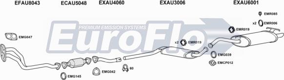EuroFlo AU10023 2004B - Система випуску ОГ autocars.com.ua