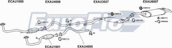EuroFlo AU10026 2001A - Система випуску ОГ autocars.com.ua