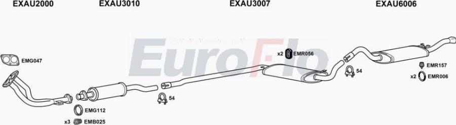 EuroFlo AU8016 2011A00 - Система випуску ОГ autocars.com.ua