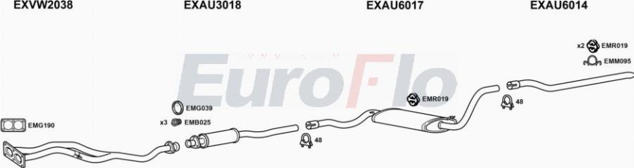 EuroFlo AU8018 2001A00 - Система випуску ОГ autocars.com.ua