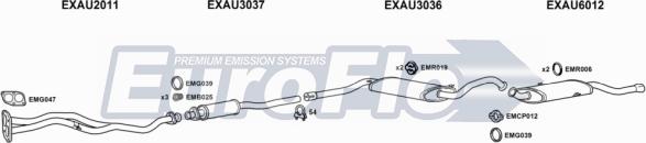 EuroFlo AU8018 2001E - Система випуску ОГ autocars.com.ua