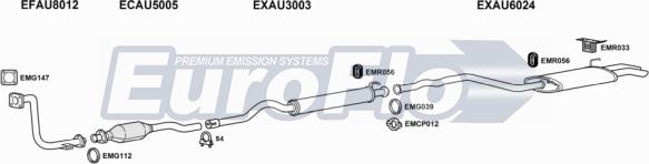 EuroFlo AU8019D 2001 - Система випуску ОГ autocars.com.ua