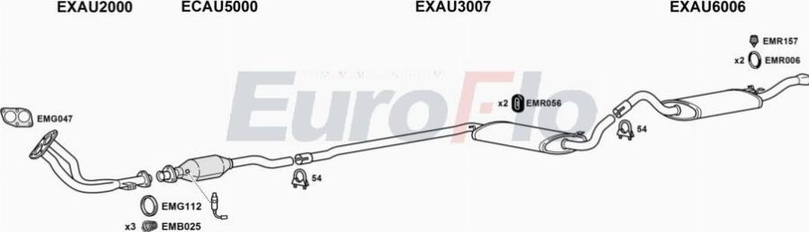 EuroFlo AU8020 2004A00 - Система випуску ОГ autocars.com.ua