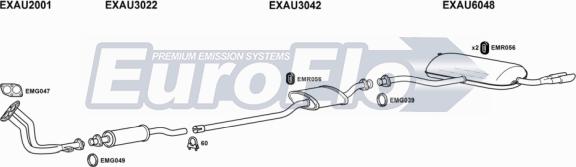 EuroFlo AUCOU22 4008 - Система випуску ОГ autocars.com.ua