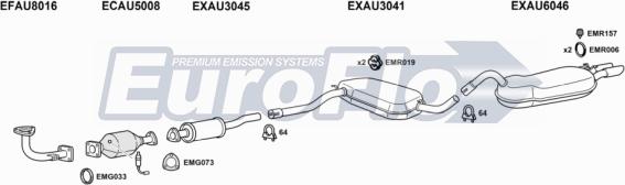 EuroFlo AU9023 2004B - Система випуску ОГ autocars.com.ua
