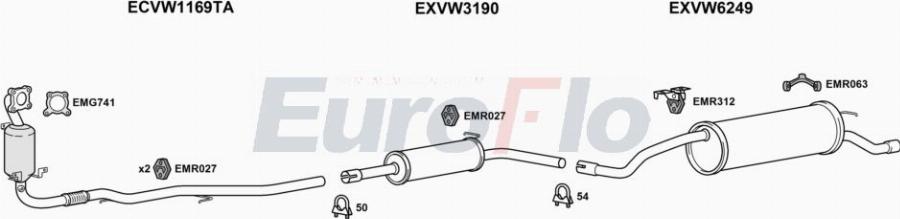 EuroFlo AUA112 1001A00 - Система випуску ОГ autocars.com.ua