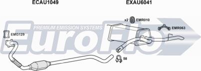 EuroFlo AUA214D 1001A - Система випуску ОГ autocars.com.ua