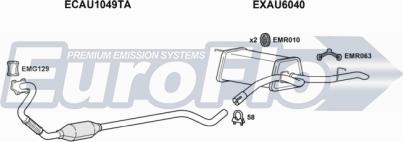 EuroFlo AUA214D 1001D - Система випуску ОГ autocars.com.ua
