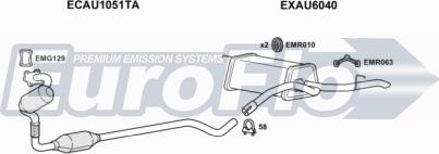 EuroFlo AUA214D 1004 - Система випуску ОГ autocars.com.ua