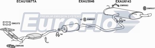 EuroFlo AUA316 1004A - Система випуску ОГ autocars.com.ua