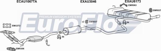 EuroFlo AUA316 1004B - Система випуску ОГ autocars.com.ua