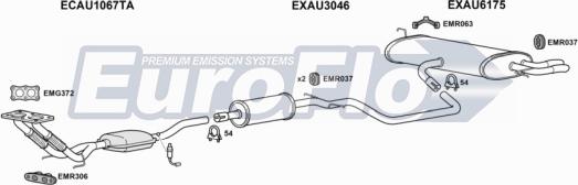 EuroFlo AUA316 1004C - Система випуску ОГ autocars.com.ua