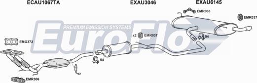 EuroFlo AUA316 1004E - Система випуску ОГ autocars.com.ua