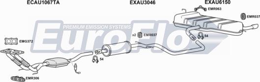 EuroFlo AUA316 1004F - Система випуску ОГ autocars.com.ua