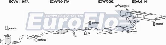 EuroFlo AUA316 1008A007 - Система випуску ОГ autocars.com.ua