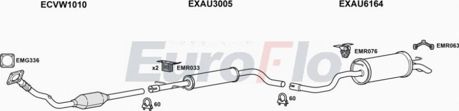 EuroFlo AUA318 1004A00 - Система випуску ОГ autocars.com.ua