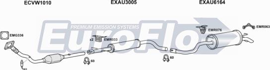 EuroFlo AUA318 1004A - Система випуску ОГ autocars.com.ua