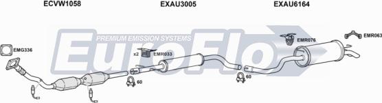 EuroFlo AUA318 1004E - Система випуску ОГ autocars.com.ua