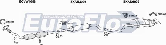 EuroFlo AUA318 1004F - Система випуску ОГ autocars.com.ua