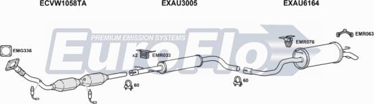 EuroFlo AUA318 1004G - Система випуску ОГ autocars.com.ua