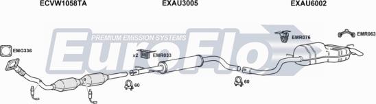 EuroFlo AUA318 1004H - Система випуску ОГ autocars.com.ua