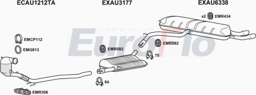 EuroFlo AUA318 2005 - Система випуску ОГ autocars.com.ua