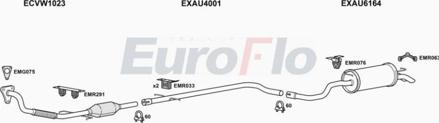 EuroFlo AUA319D 1008A00 - Система випуску ОГ autocars.com.ua