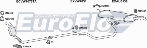EuroFlo AUA319D 1018A - Система випуску ОГ autocars.com.ua