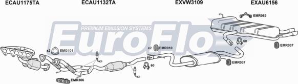 EuroFlo AUA320 1001E - Система випуску ОГ autocars.com.ua