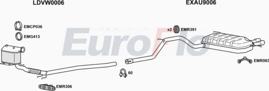 EuroFlo AUA320D 0107LHD - Система випуску ОГ autocars.com.ua