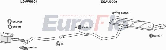 EuroFlo AUA320D 0112LHD - Система випуску ОГ autocars.com.ua
