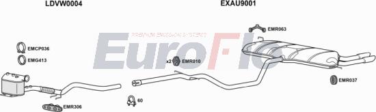 EuroFlo AUA320D 0116LHD - Система випуску ОГ autocars.com.ua