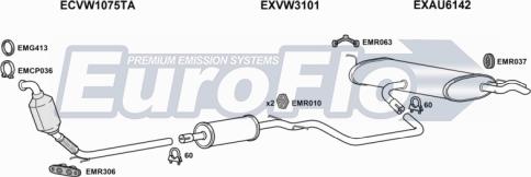 EuroFlo AUA320D 1001C - Система випуску ОГ autocars.com.ua