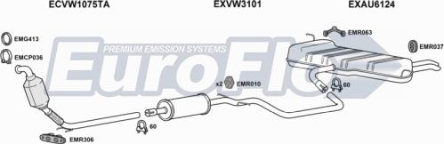 EuroFlo AUA320D 1001D - Система випуску ОГ autocars.com.ua