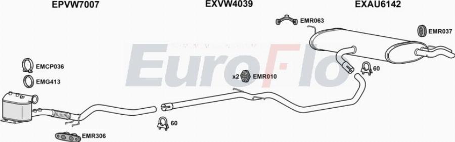 EuroFlo AUA320D 1004A00 - Система випуску ОГ autocars.com.ua