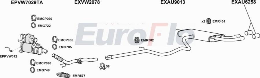 EuroFlo AUA320D 2001B - Система випуску ОГ autocars.com.ua