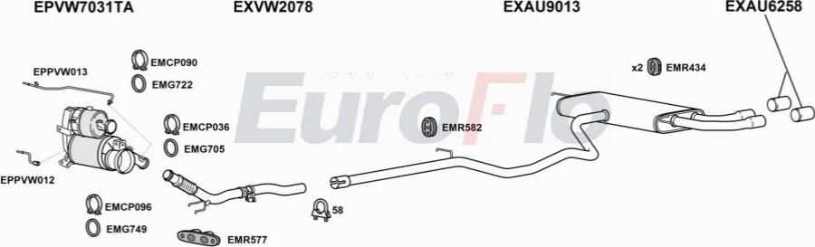 EuroFlo AUA320D 2001E - Система випуску ОГ autocars.com.ua