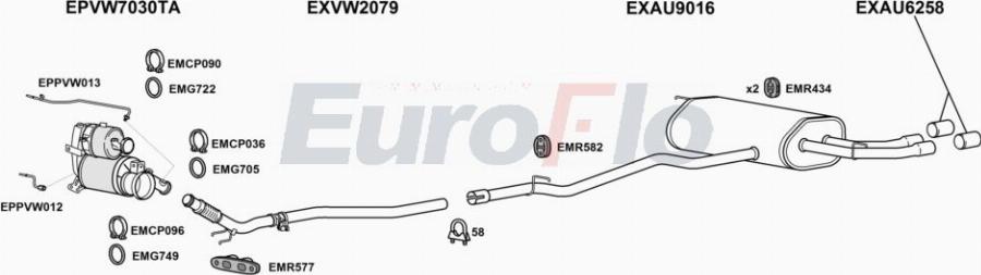 EuroFlo AUA320D 5009B - Система випуску ОГ autocars.com.ua