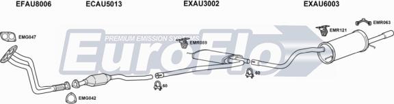 EuroFlo AUA418 2001A - Система випуску ОГ autocars.com.ua
