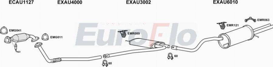 EuroFlo AUA418 2004A00 - Система випуску ОГ autocars.com.ua